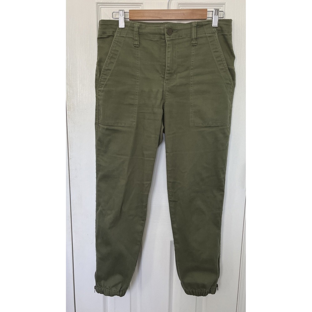 Cabi Compass Pants 4318 Green Jogger Zipper Ankle Womens Size 4